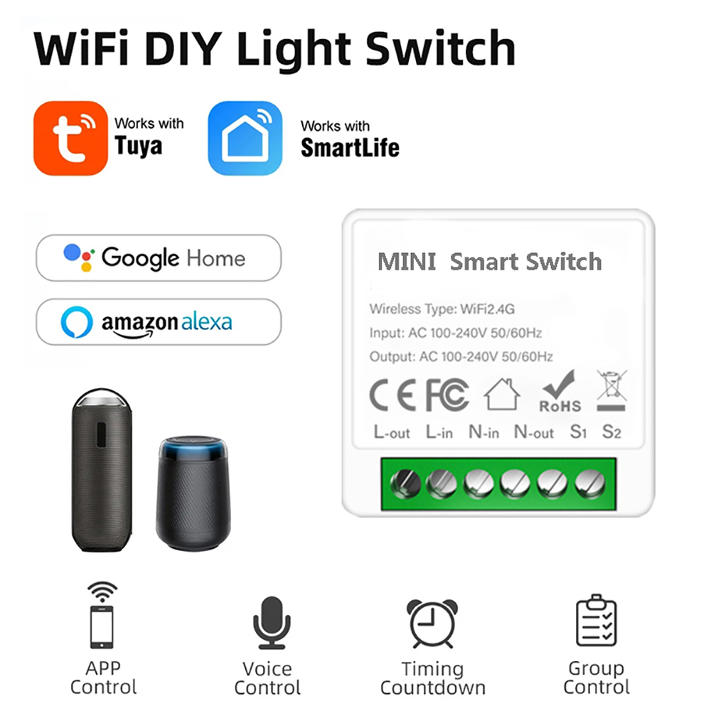 Home Automation Technology - 2 Way Control Tuya Mini 16A