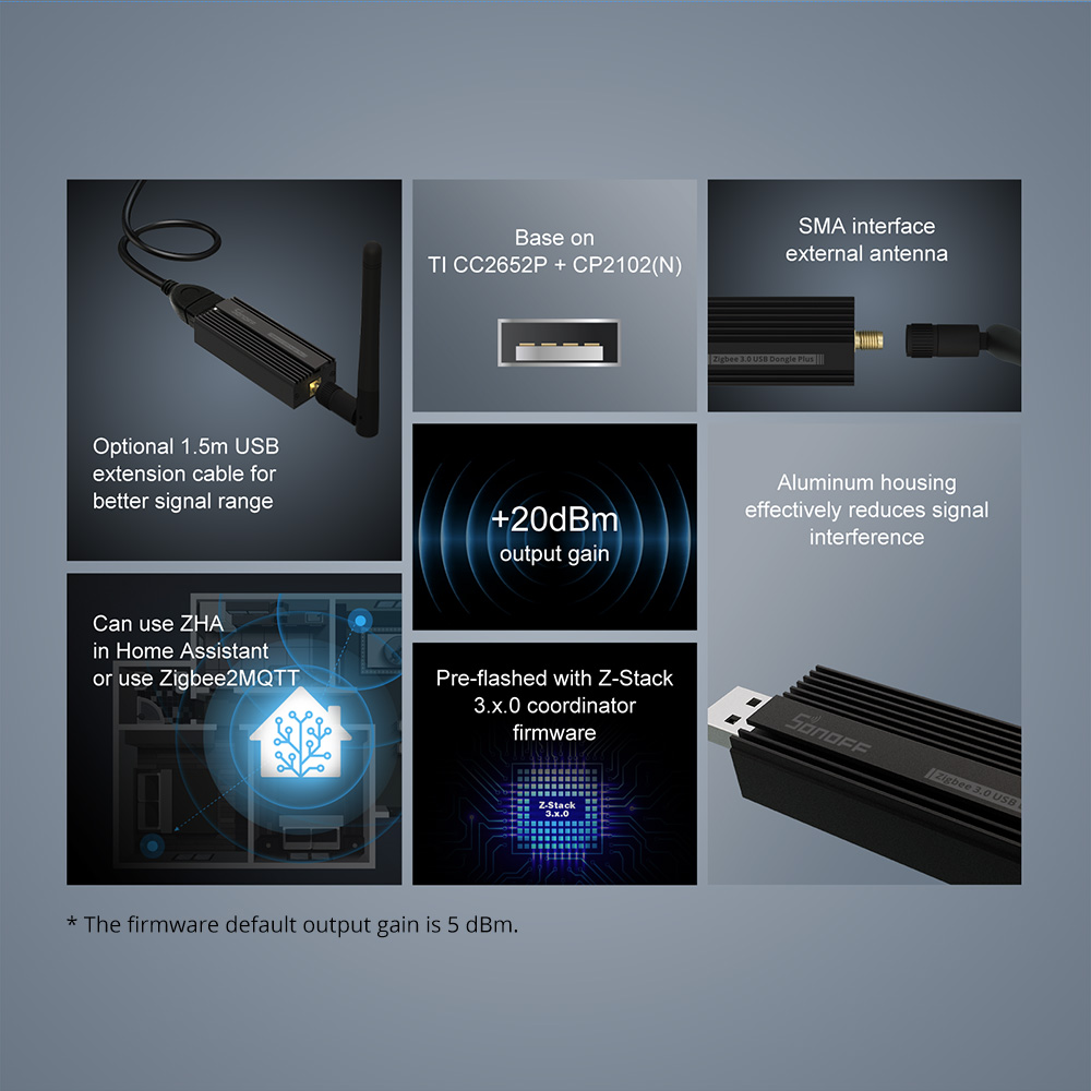 SONOFF zigbee gateway 3.0 ZBDo - Zigbee Coordinator Stick recension och pris